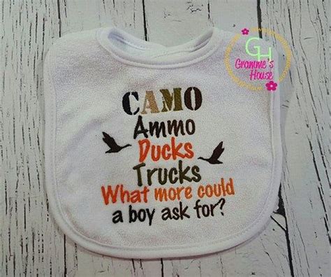 Cute Baby Saying White Bib What Boys Ask For Baby Quotes Camo Baby