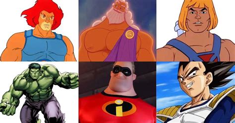 Top 19 Buff Cartoon Characters Muscle Bound Icons