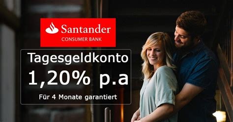 Jetzt autokredit mit der santander autofinanzierung berechnen niedrige zinsen sehr guter support schnelle auszahlung der summe santander bank. 1,20% auf Tagesgeld bei der Santander Bank Österreich (4 ...