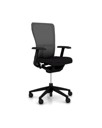 Haworth zody chair, gray, black, all features, adjustable arms, adjustable lumbar support. Haworth Zody Chair, Standard Adjustments - Office Chair @ Work