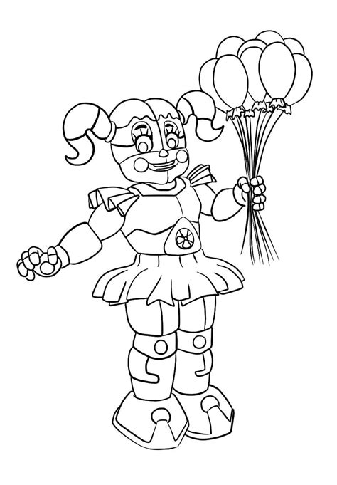 Circus Baby Ballora Page Coloring Pages Sketch Coloring Page