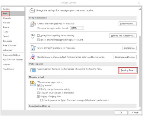 How To Change Unread Mail Settings In Microsoft Outlook Using