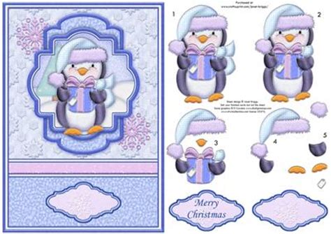 Or browse from thousands of free images right in adobe spark. Penguin Gift Christmas A5 Card Topper & Decoupage ...