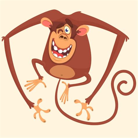 Premium Vector Cartoon Funny Monkey Illustration