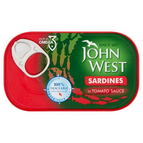 John West Sardines In Tomato Sauce 120g Tinned Fish And Seafood