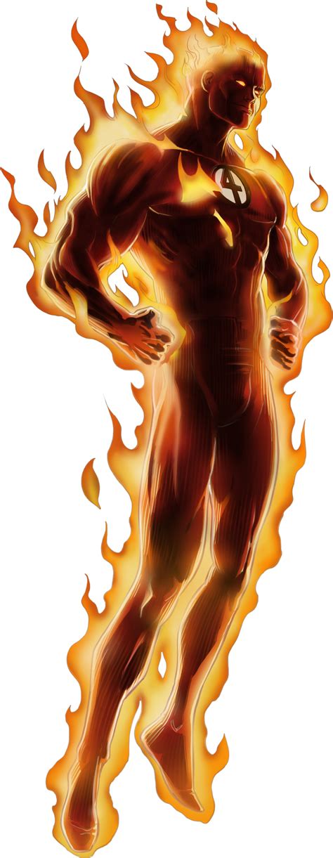 Image Human Torch Portrait Artpng Marvel Avengers Alliance Wiki