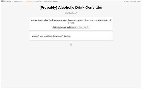 Probably Alcoholic Drink Generator
