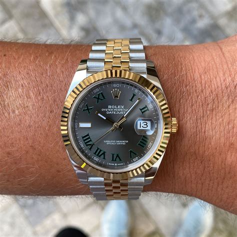 Amazon com rolex datejust 41 yellow rolesor wimbledon dial. Rolex Datejust 41 Wimbledon Two-Tone 2020 | Watch Trading Co