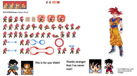 Super Saiyan God Goku Lsw Sprite Sheet By Mohammadataya On