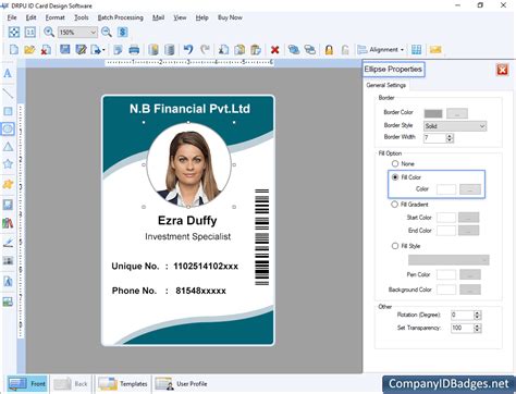 Screenshots Of Id Card Designer Software To Make Identification Cards