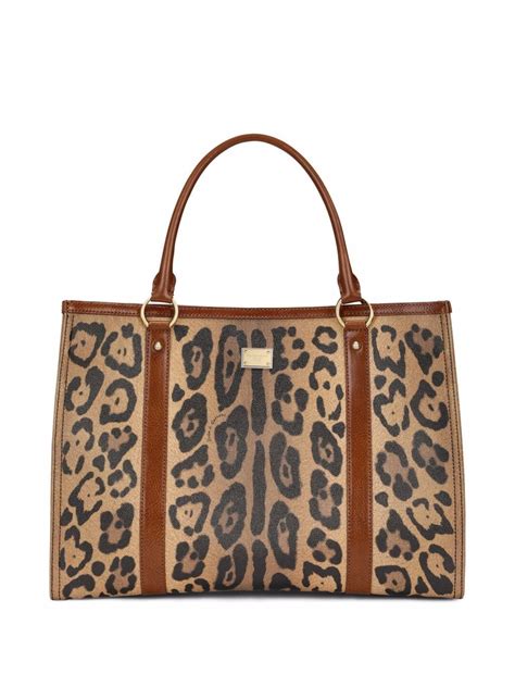 Dolce And Gabbana Leopard Print Leather Tote Bag Farfetch