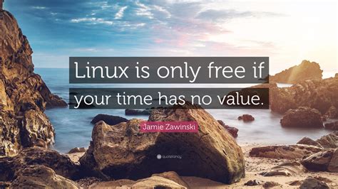 Jamie Zawinski Quote “linux Is Only Free If Your Time Has No Value”
