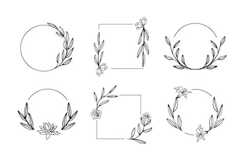 Free Vector Hand Drawn Floral Frames