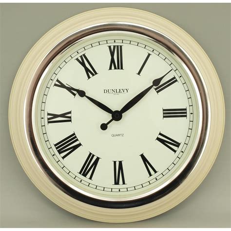 Dunlevy Classic Wall Clock Cream 14in