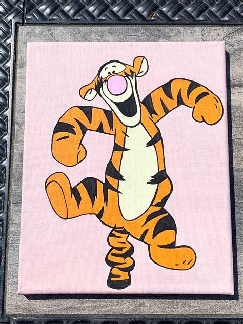 Painting Of Tigger From Winnie The Pooh Etsy