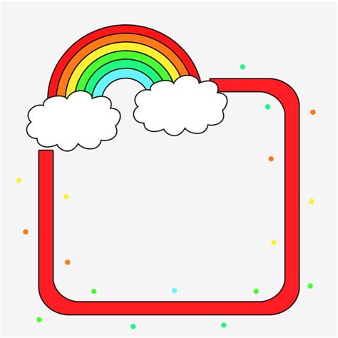 Simple Creative Cute Cartoon Rainbow Border Simple Creative Lovely