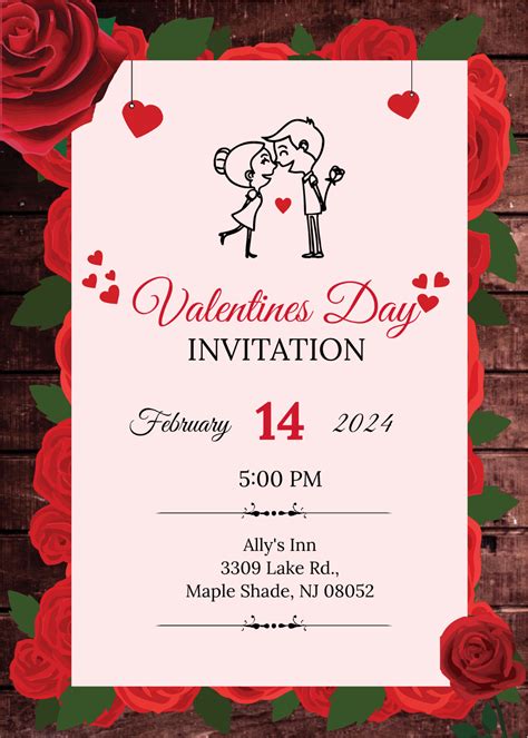 Free Valentines Day Invitation Templates And Examples Edit Online And Download