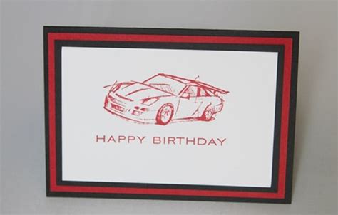 Racing Car Happy Birthday Hand Made Greeting Card Boys Etsy