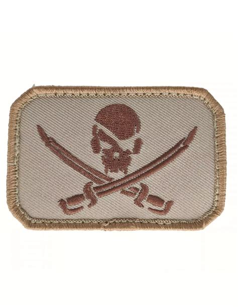 Mil Spec Monkey Tactical Patch With Velcro Pirate Skull Flag