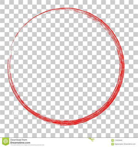 红色圈子蜡笔框架，在透明作用背景 向量例证 插画 包括有 背包 乱画 作用 框架 设计 抽象 119533940