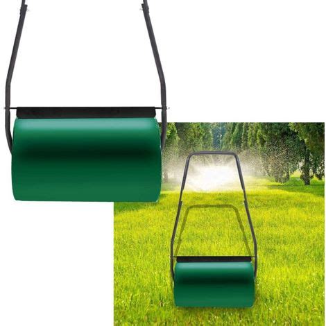 Facilité d'entretien, capacité à rester vert tout au long de l'année. Rouleau à Gazon avec Brancard en Acier - Remplissage Eau ...