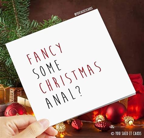 Fancy Some Christmas Anal Funny And Rude Christmas Card Uk Handmade