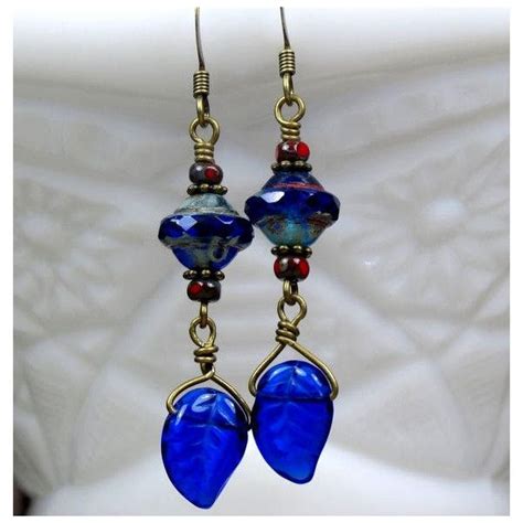 Czech Glass Bead Handmade Earrings 21 Liked On Polyvore Featuring