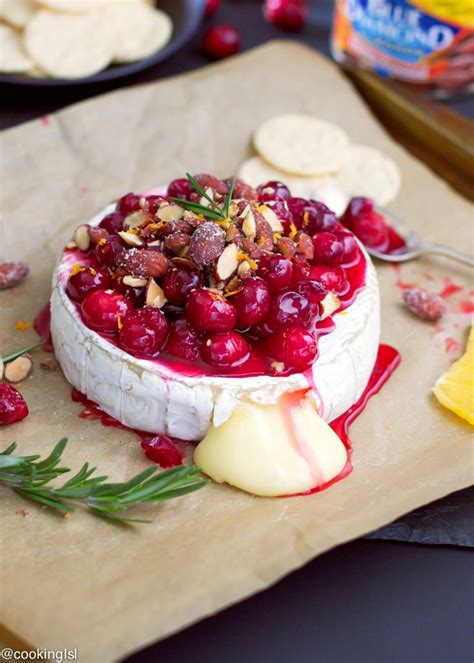 Baked Brie With Cranberries And Almonds Recipe Cooking Lsl