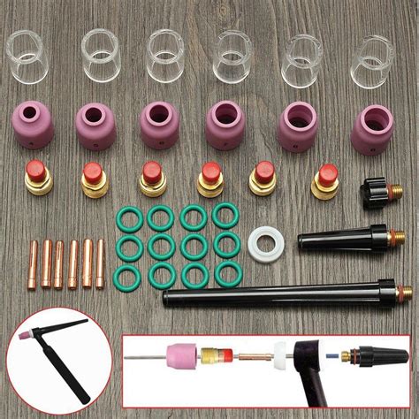 Buy Pcs Tig Welding Torch Stubby Saver Gas Lens Pyrex Cup Kits For Wp