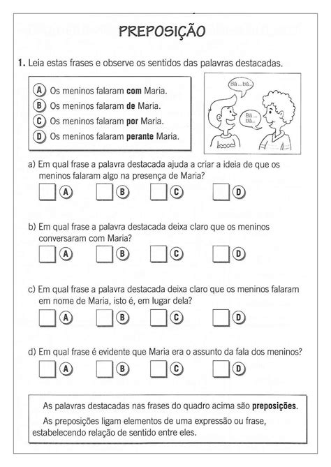 Escreva Abaixo A Preposição Contida No Texto