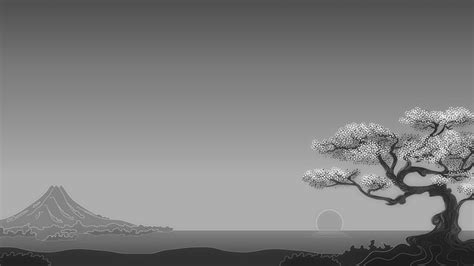 Illustration Of Tree Digital Art Minimalism Simple Background Trees