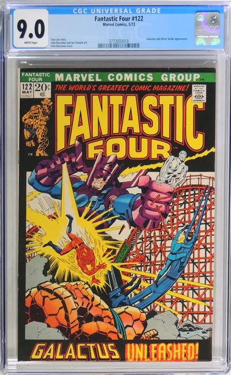 Dig Auction Fantastic Four 122 Cgc Vfnm 90 1972