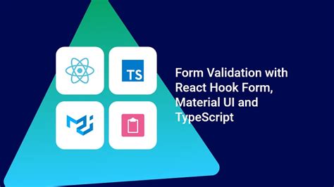 Form Validation With React Hook Form Material Ui React And Typescript