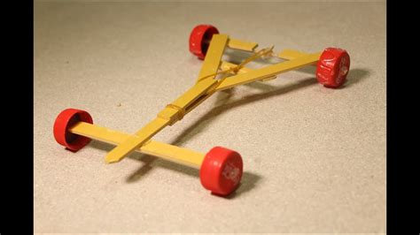 Stylish Powerful Rubber Band Car Homemade Projects For Kids Youtube
