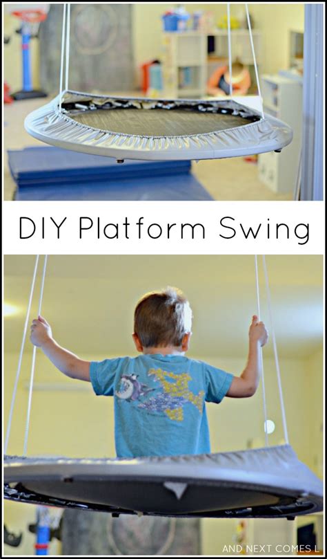 Diy tree swing for a baby. Easy DIY Platform Swing {Sensory Hack for Kids} | And Next Comes L