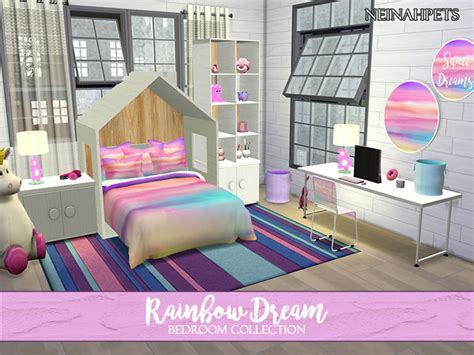 Rainbow Dreams Bedroom Collection By Neinahpets At Tsr Sims 4 Updates