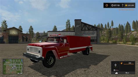 1972 Ford F600 Fire Truck V10 Fs17 3 Farming Simulator 17 2017 Mod