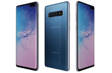 Samsung galaxy v plus smartphone. 3D Samsung Galaxy S10 Plus Prism Blue | CGTrader