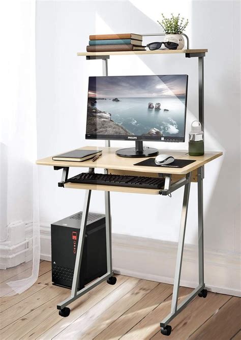 Awe Inspiring Small Computer Desk With Printer Shelf With Images