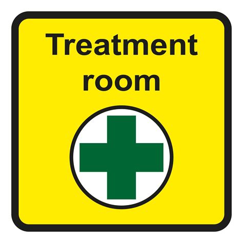 Treatment Room Square Dementia Sign First Safety Signs