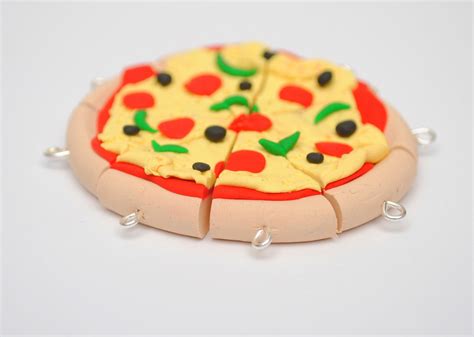 Pizza De Biscuit Polymer Clay Figures Cute Polymer Clay Polymer