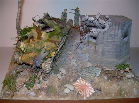 135 Built Wwii Diorama With The Marines At Tarawa 1816015910