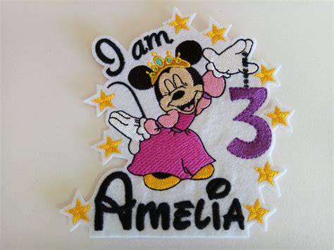 Custom name Minnie Mouse iron on or sew on patch Custom name patch Custom word patch Name patch 