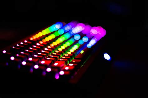 Rgb Light Night Keyboard Desk Colors Spectrum 5k Wallpaper