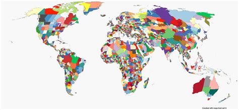 A Color Map Of The World Map