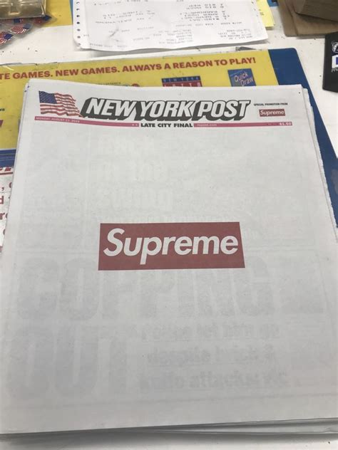 Supreme X New York Post Papers Limited One Day Only Ebay In 2021