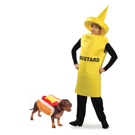 Hot Dog Ketchup Mustard Human And Dog Costume Combo Pet Costume Center