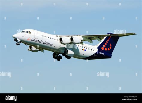 Avro Rj100 Operated By Brussels Airlines Climbing Out From Taking Off