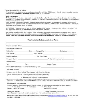 An applicant may be required to submit an original invitation, provide other supporting. China Visa Application Online Filler - Fill Online ...