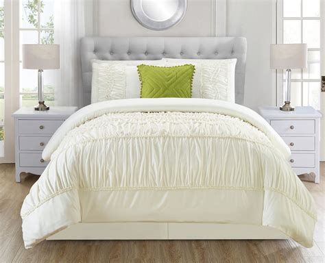 Browse our great low prices & discounts on the best comforter sets. 5 Piece Jervis Ivory Bed in a Bag Set